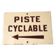Enamelled plaque bike path