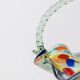 Multicolor Murano Glass Handle Bowl with Polka Dots, Ruffled Rim – 1970s Italian Mid-Century