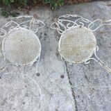 Lot de 4 chaises fer forgé