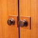 Vintage teak veneer wardrobe, designer, Italy, 1960s