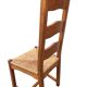 Vintage Set of 4 dining chairs oak and wicker 70's design high back