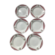 6 plates dessert digoin model niger dark red