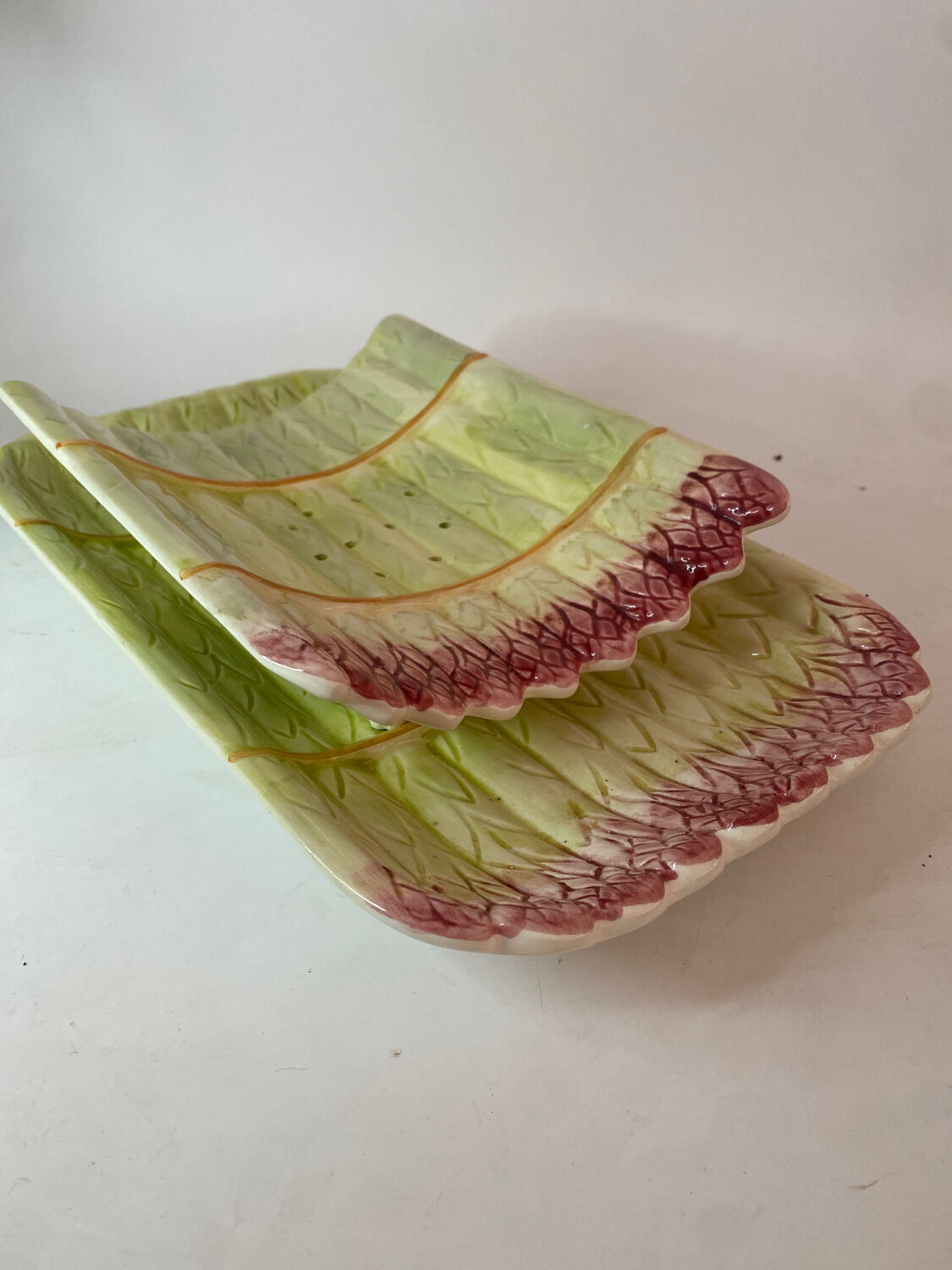 French porcelain asparagus dish