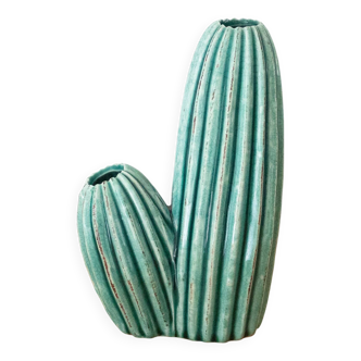 Vase en céramique à cactus, décoration à deux branches, décoration d'intérieur du sud-ouest