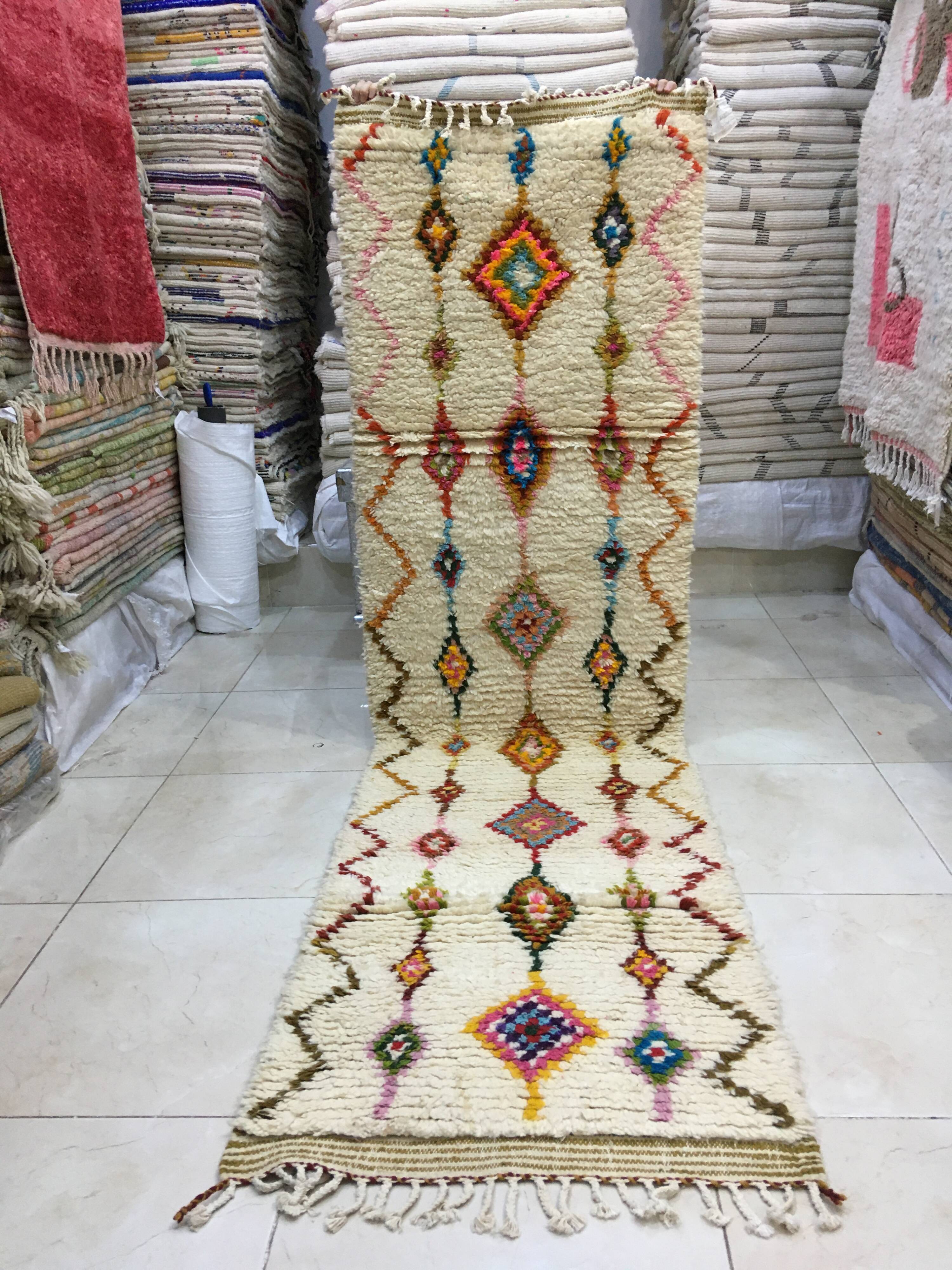 Beni Ouarain Moroccan Berber Hallway Rug 3m03 x 85 cm
