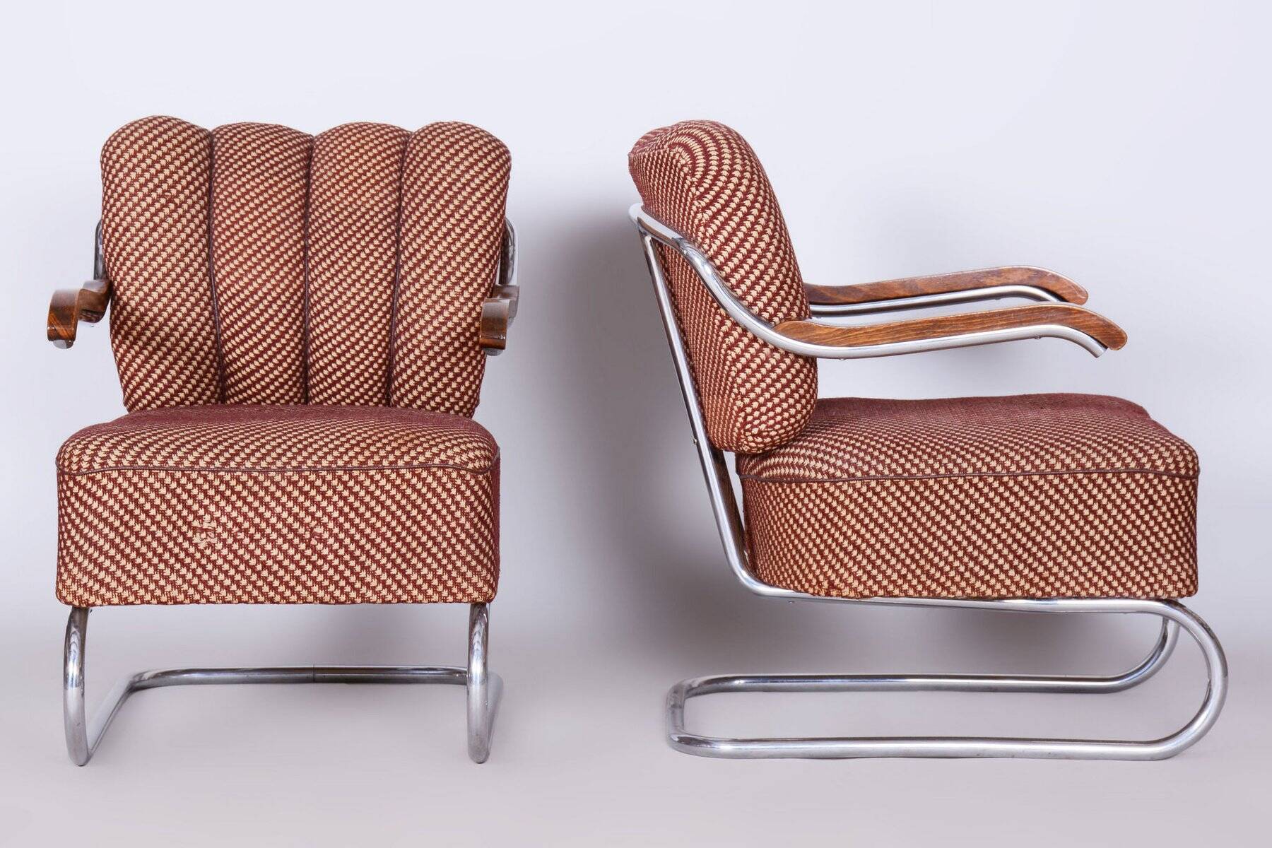 Set of Bauhaus Armchairs by O. Zoufalý, 1930s