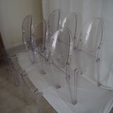 Pair of stackable chairs Victoria Ghost by Philippe Starck, Kartell