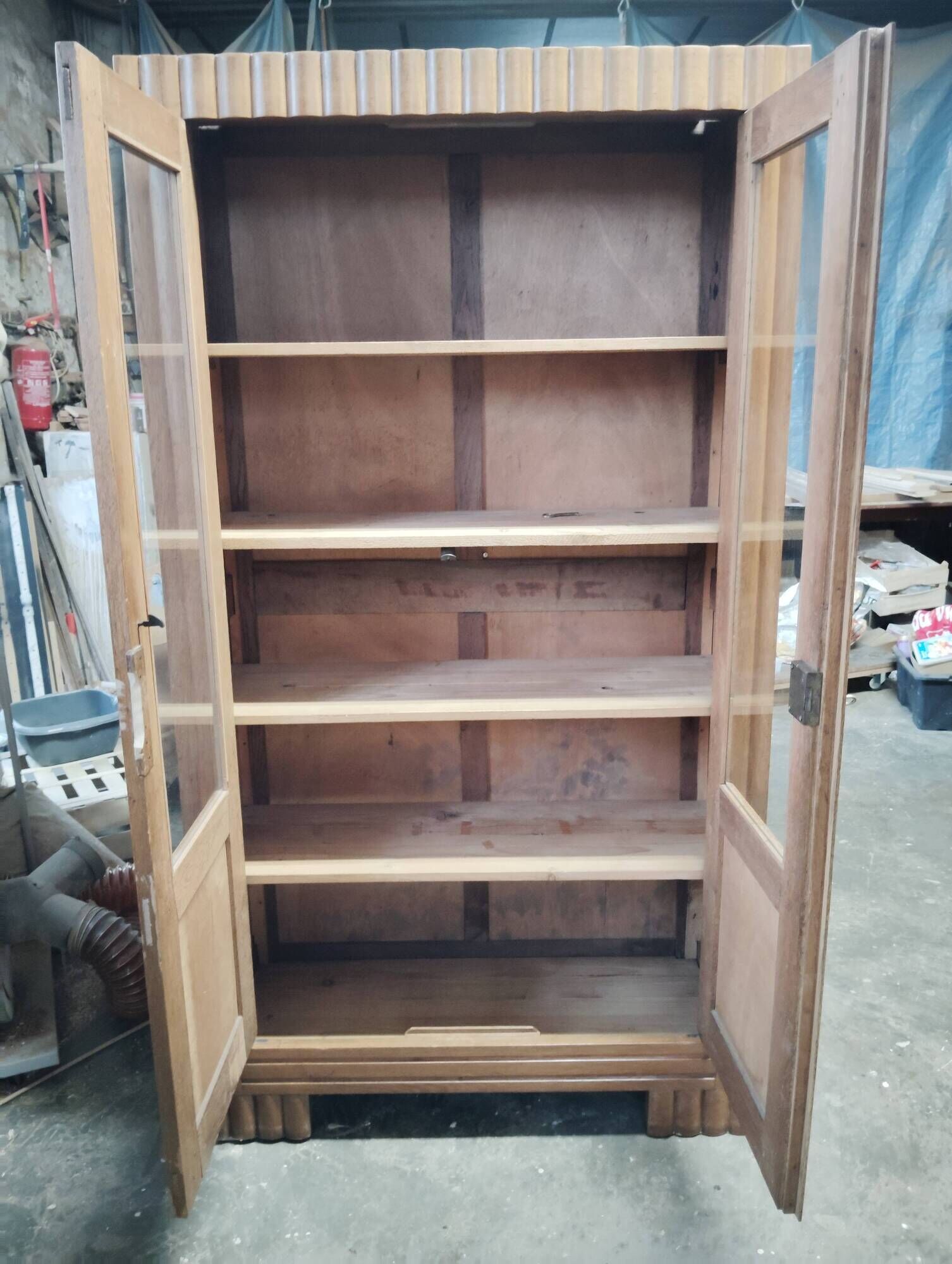 Armoire vitrine/bibliothèque Art Deco