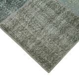 Hand-Knotted Turkish Vintage 170 cm x 245 cm Grey Patchwork Rug