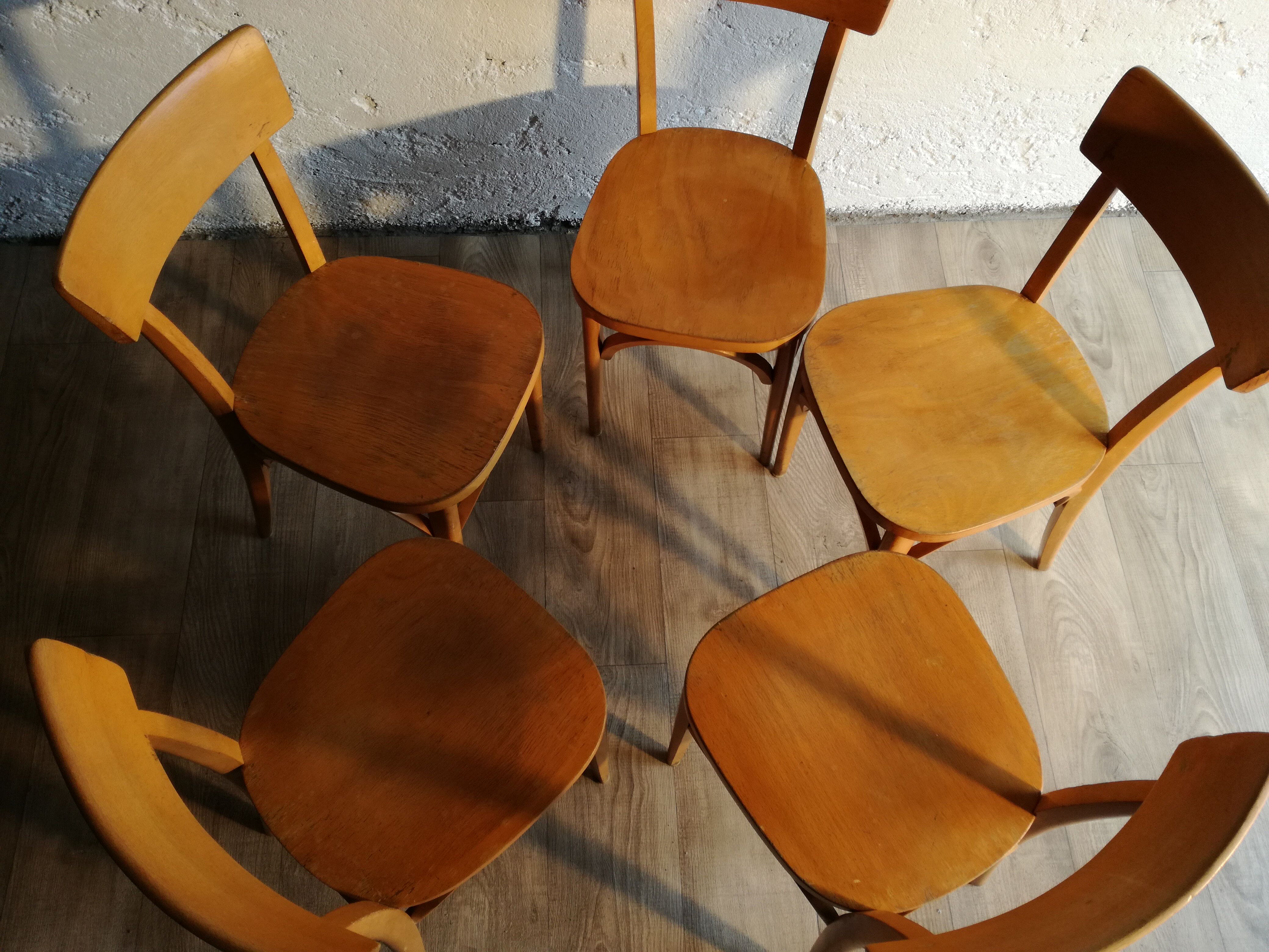 Série de 5 chaises bistrot Stella