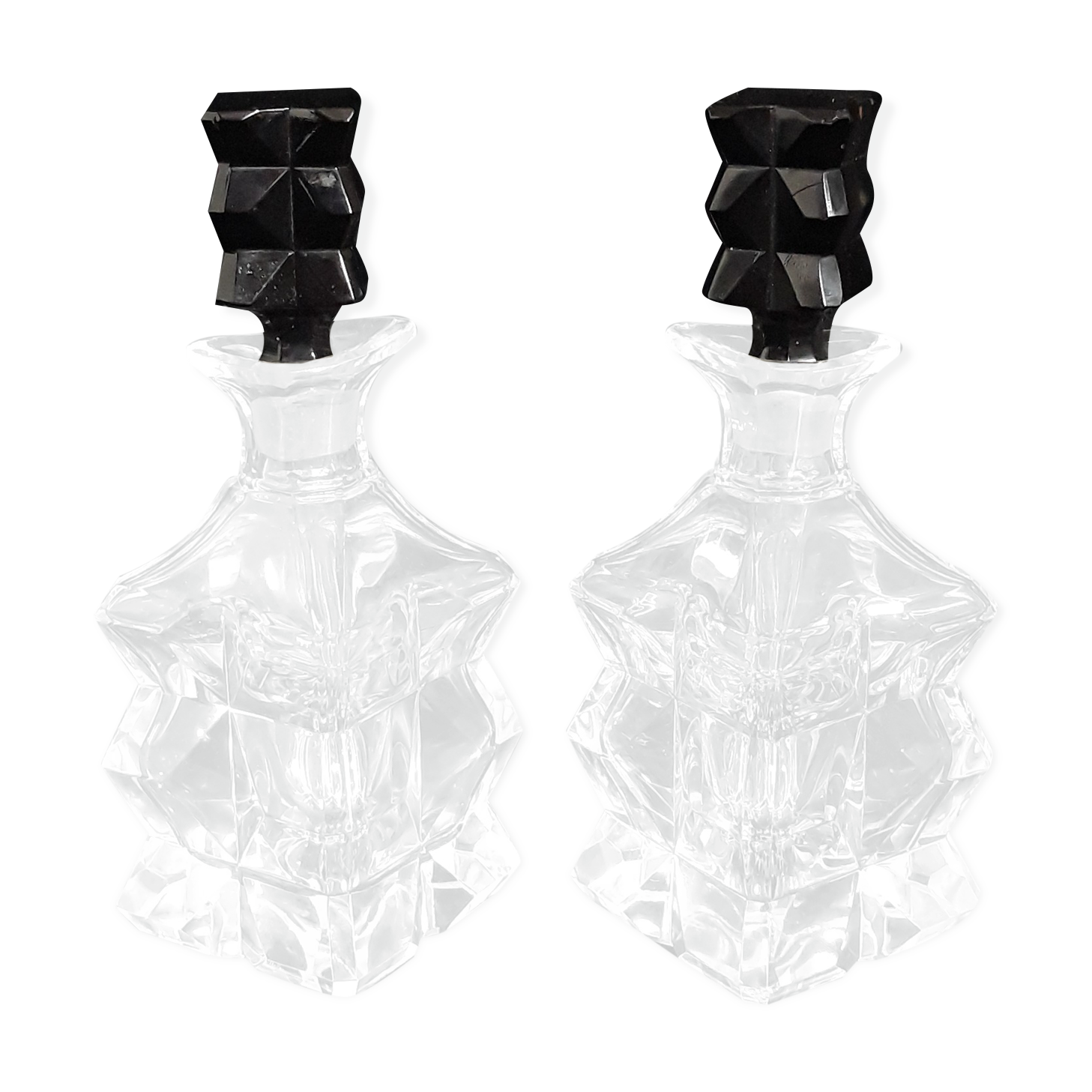 Bottles (wine-oiling) Art Deco in Stylized Glass