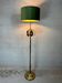 Vintage brass faux bamboo floor lamp