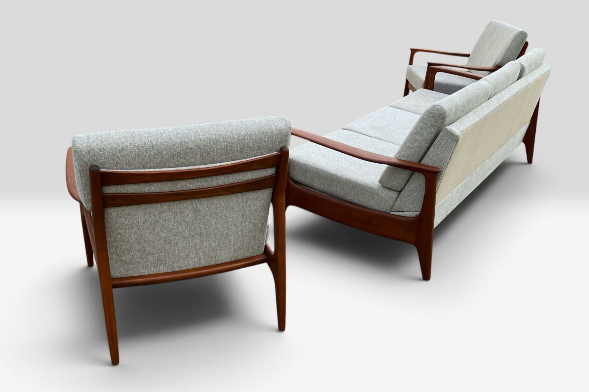 Eugen Schmidt Soloform vintage Teak Sofa und 2 Sessel