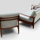 Eugen Schmidt Soloform vintage Teak Sofa und 2 Sessel