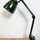 Industrial Green Enamel Adjustable Table Lamp, 1960s