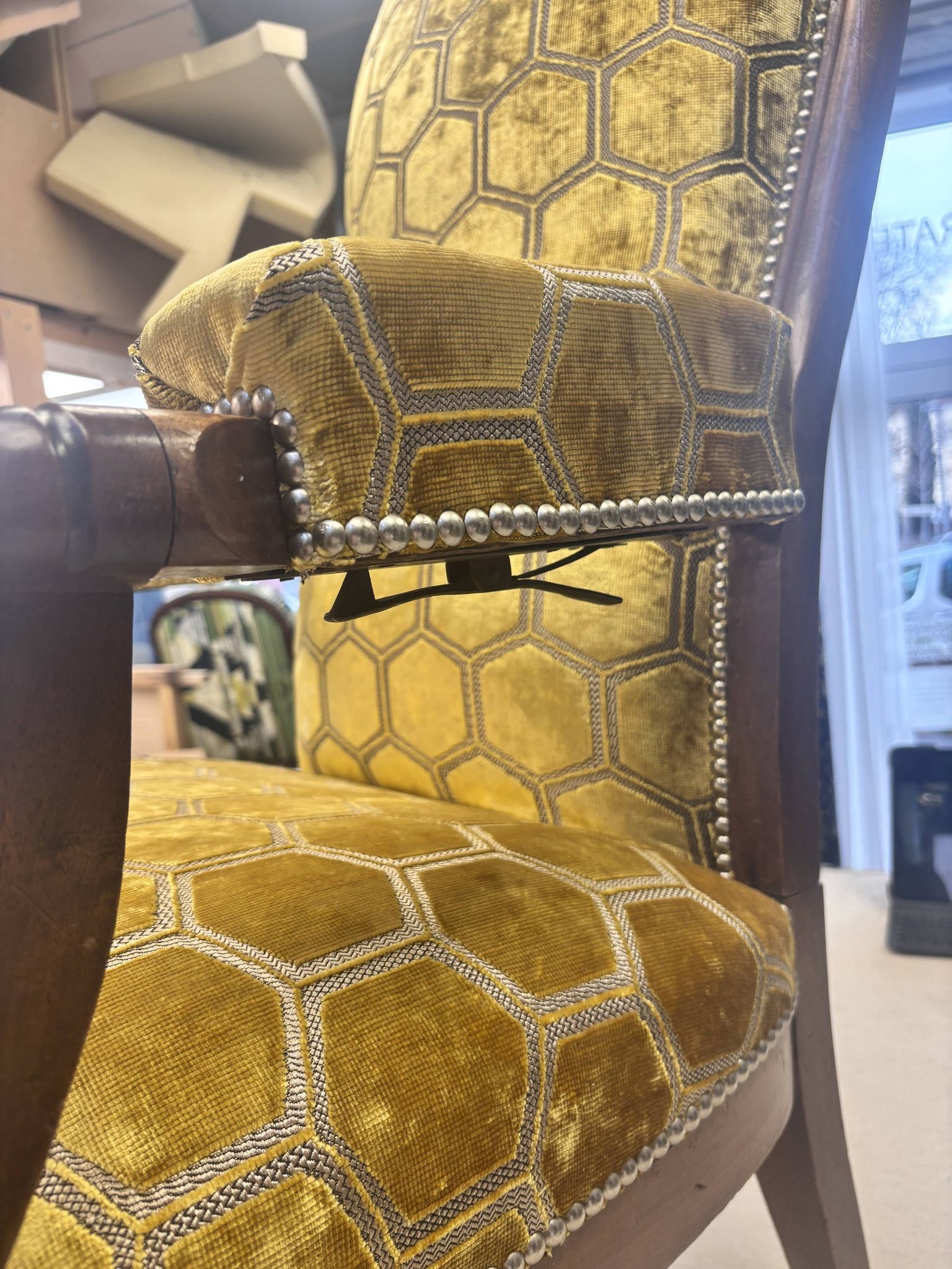Fauteuil Voltaire à crémaillère