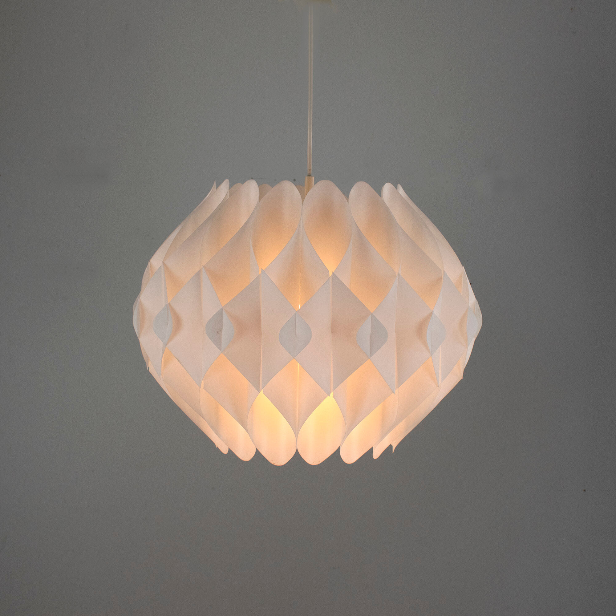 Butterfly hanging lamp by Lars Schiøler for Hoyrup Denmark 1970s