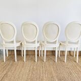 4 Louis XVI style fluted chairs