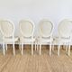 4 fluted chairs in Louis XVI style