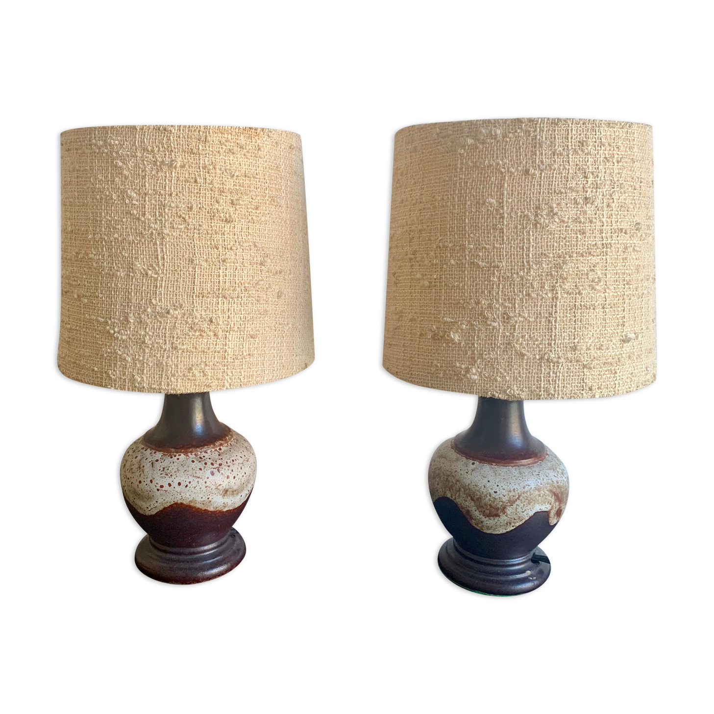 Pair of bedside lamps, 1970s