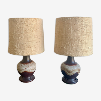 Pair of bedside lamps, 1970s