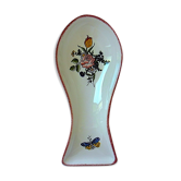 Spoon rest with floral decoration in Angoulême earthenware