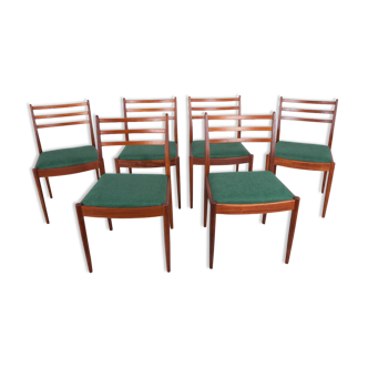 Fabric and Teak Dining Chairs by Victor Wilkins for G-Plan, 1960s, Set of 6
