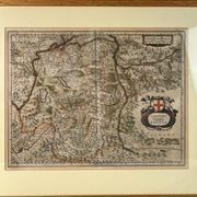 Geographical map of Savoie by Johannes Janssonius, engraving from the 17th century.
