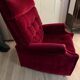 Vintage Parker Knoll red velvet recliner chair circa 1970