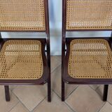 Set of 5 caned chairs