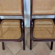 Set of 5 caned chairs