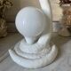 Vintage cobra lamp in ceramic and opaline