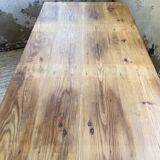 1950s pine and oak farmhouse table with multiple drawers