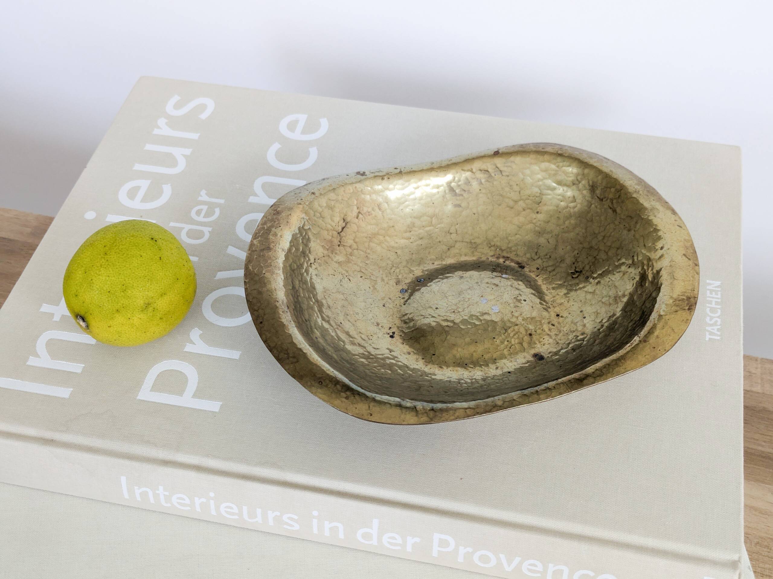 Vintage Hammered Brass Bowl Soap Dish Decorative Catchall Boho