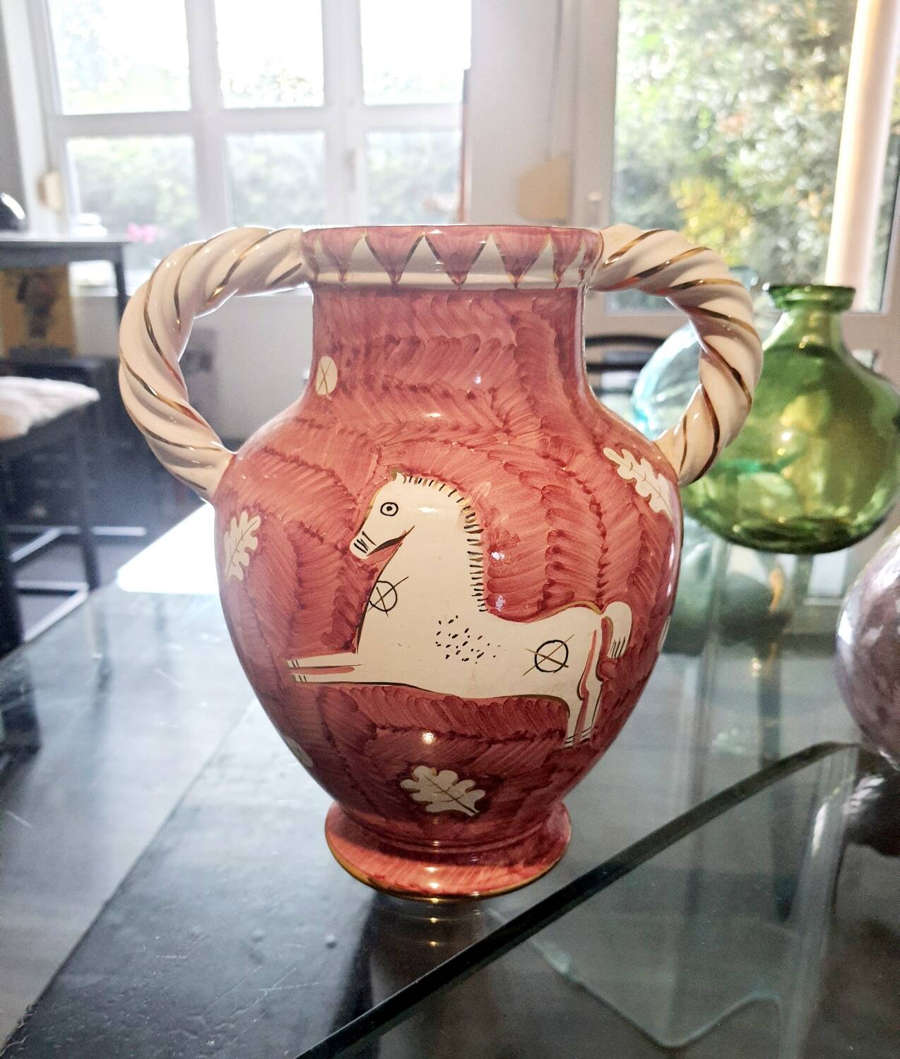 Vintage Italian ceramic handcrafted vase