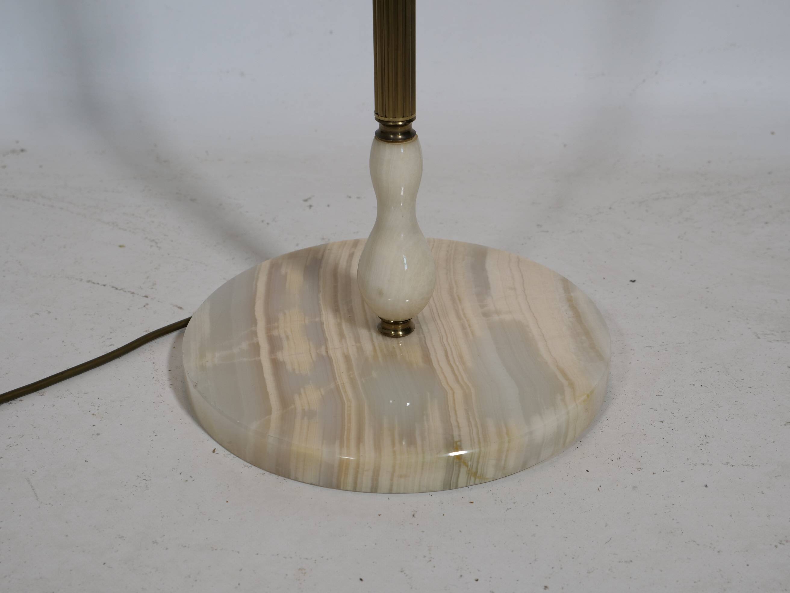 Design Floor Lamp Brass Marble 1960s 1970s Italy