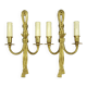 Large pair of Louis XVI style wall lights from Hettier Vincent - bronze