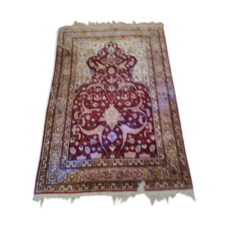 Tapis soie turc, hereke, fils métal 160x100cm