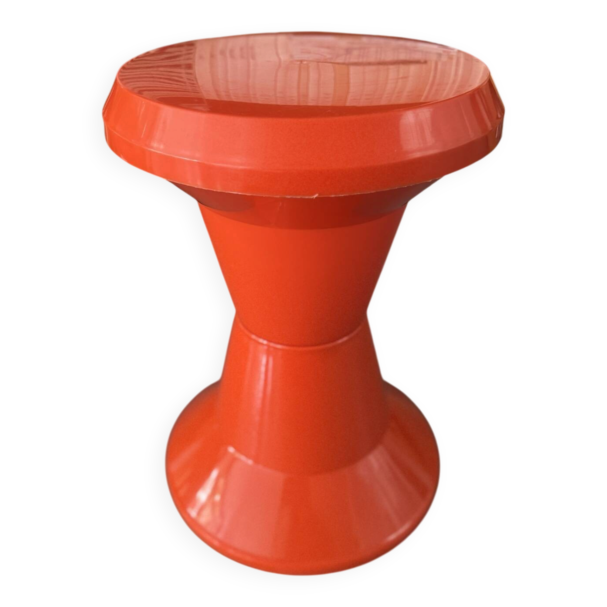 Orange plastic stool Taormina