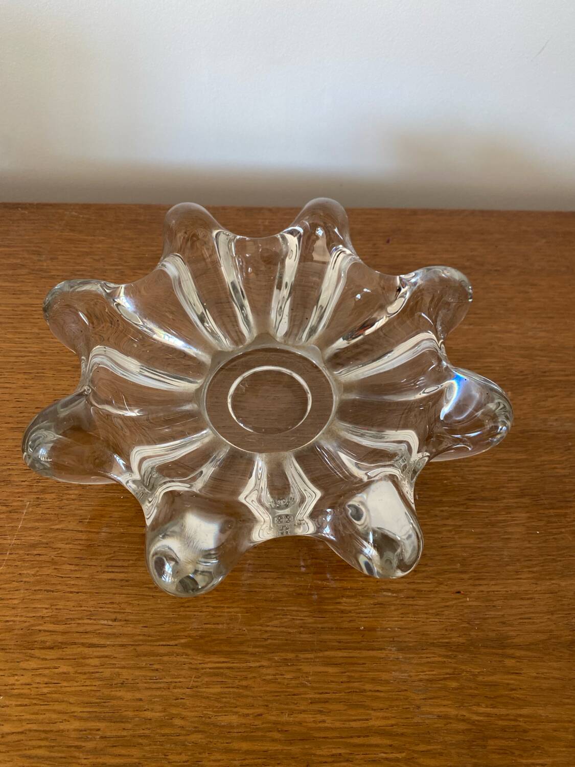Antique Crystal Pocket Tray Star Shape Vintage