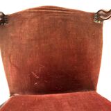Pair of Louis Philippe armchairs in solid mahogany