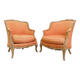 Set of Louis XV Style Gondola Bergère Armchairs