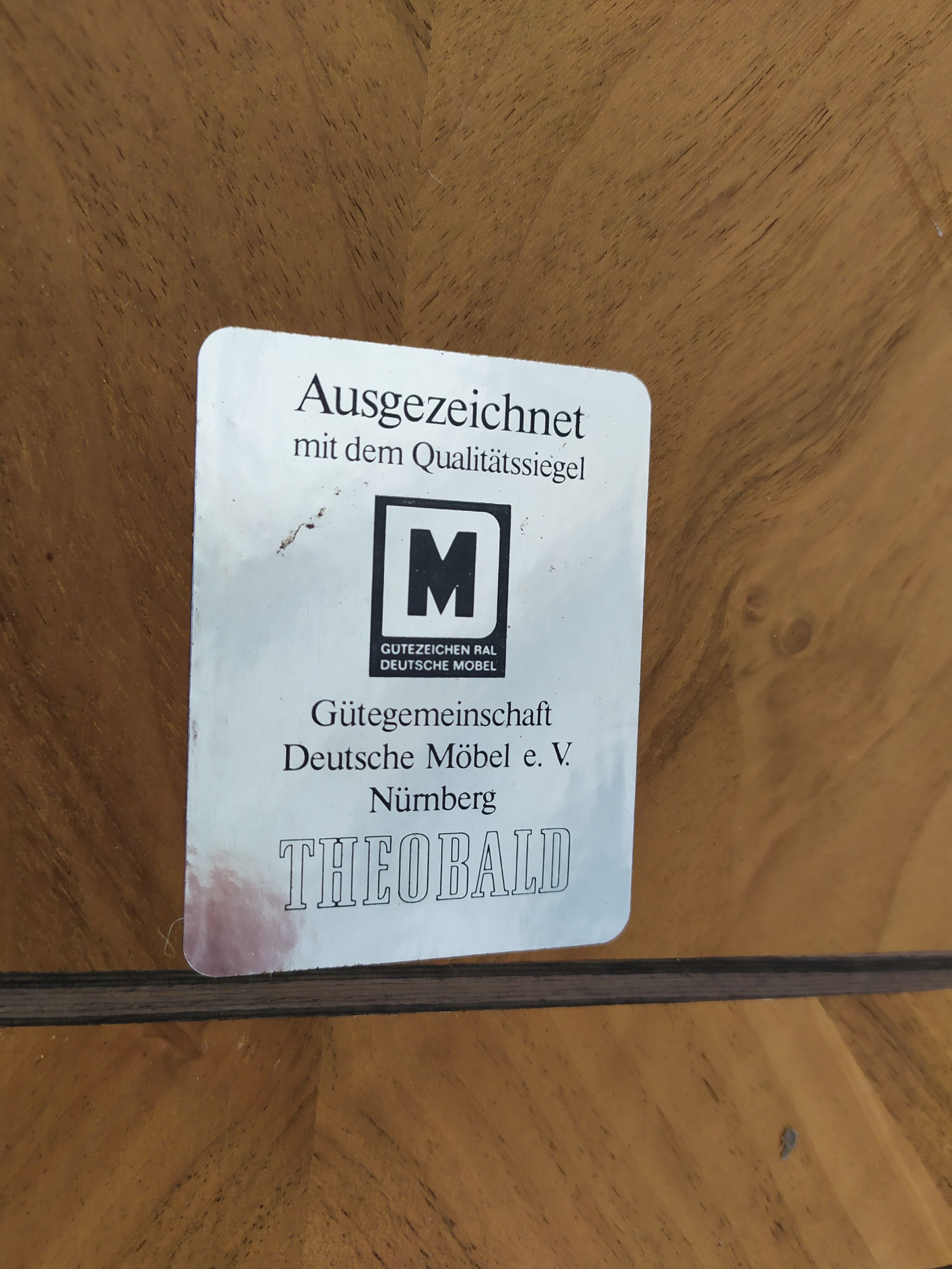 Table à manger en bois et acier chromé - Allemagne - Theobald Mobel - design