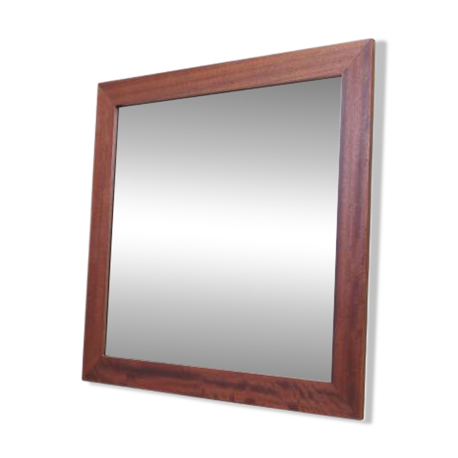 Mirror in mahogany frame, Danish design, 1970s, production: Denmark