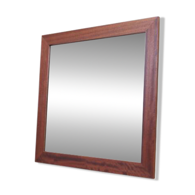 Miroir dans un cadre en acajou, design danois, années 1970, production : Danemark