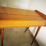 Oak veneer console dressing table