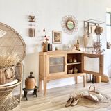 Console vitrée art déco