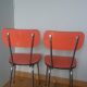 Chaises en formica et métal chromé