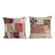 Lot de 2 housses de coussin turque vintage 51x51 cm