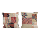 Set of 2 vintage Turkish cushion covers 51x51 cm